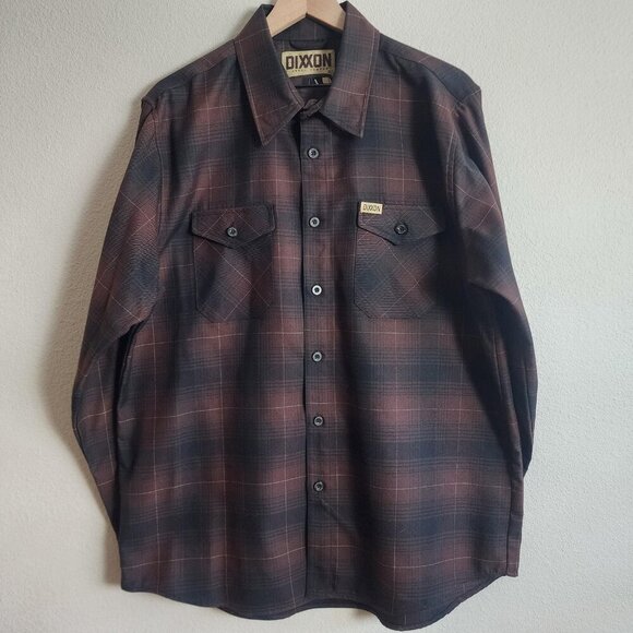 Dixxon Other - Dixxon Flannel Company Shirt Mens XL Brown Black The Traveler Plaid Button Front